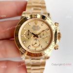 Swiss Replica Rolex Daytona All Gold Chronograph watch Noob Factory V8 904L Swiss 4130